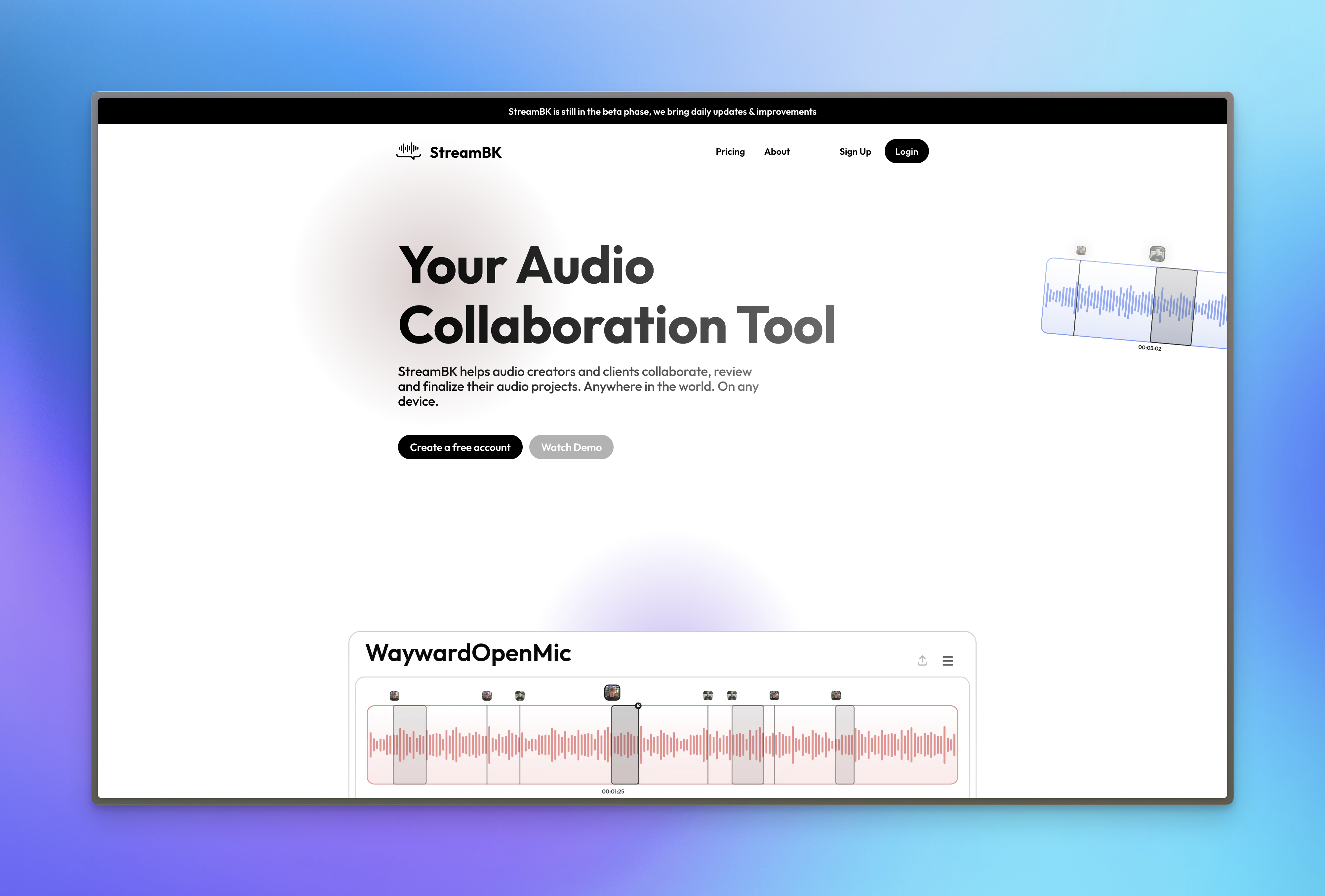 startuptile StreamBK-Audio collaboration Tool
