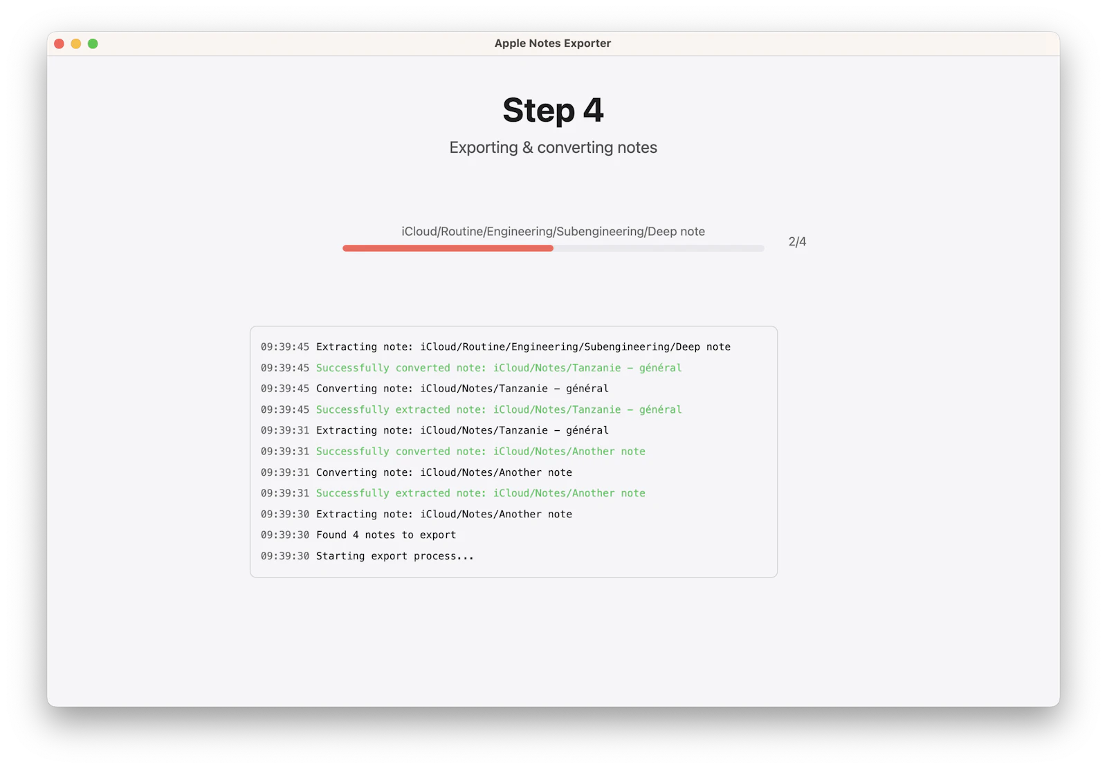 Free Apple Notes Exporter screenshot 4