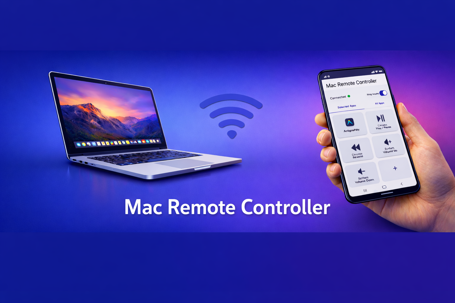 Mac Remote Controller - Main product screenshot demonstrating key features and user interface