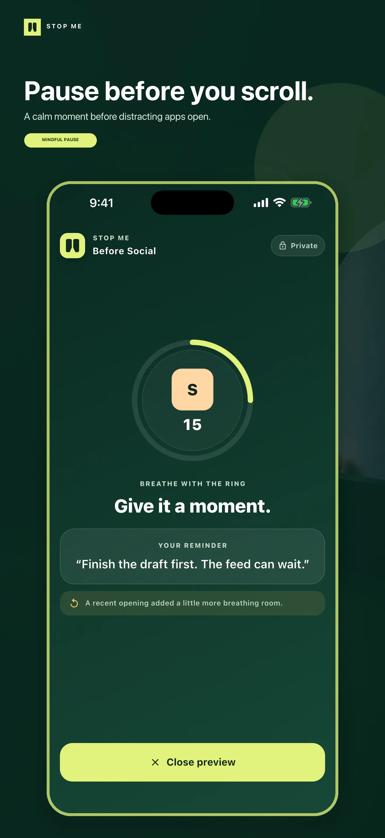 Stop Me: Quit Doomscrolling screenshot