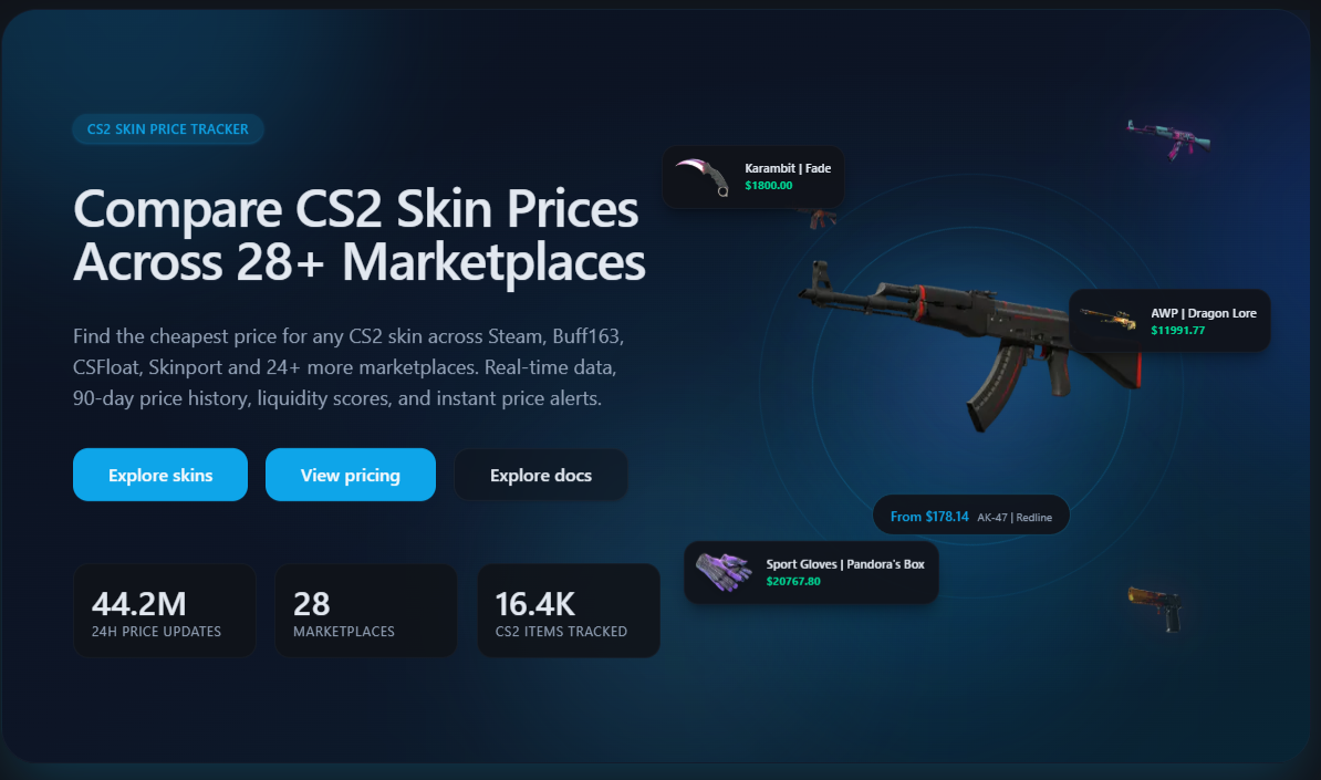 SKINSTRACK - Browse & Compare CS2 SKINS gallery image