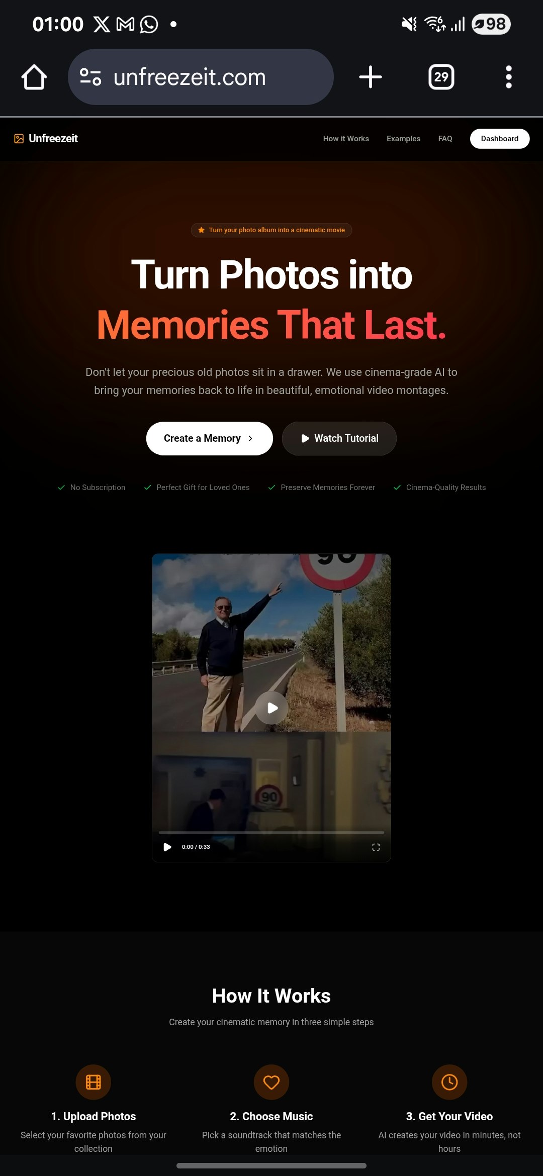 Unfreezeit - Main product screenshot demonstrating key features and user interface
