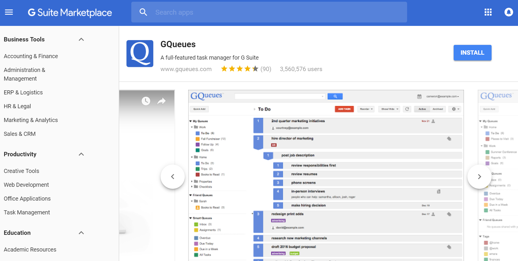 GQueues gallery image