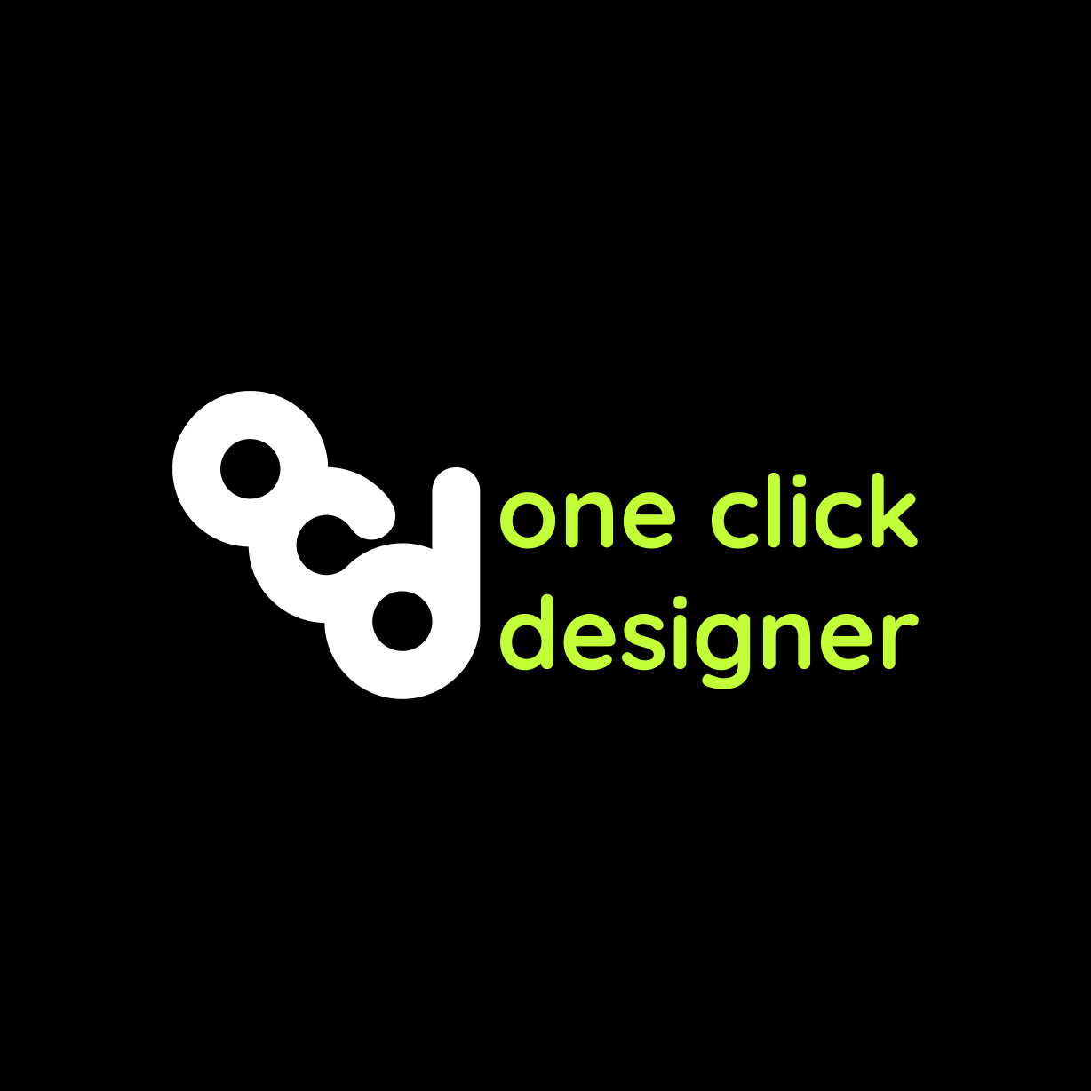 One Click Designer - Product Hunt launch logo and brand identity