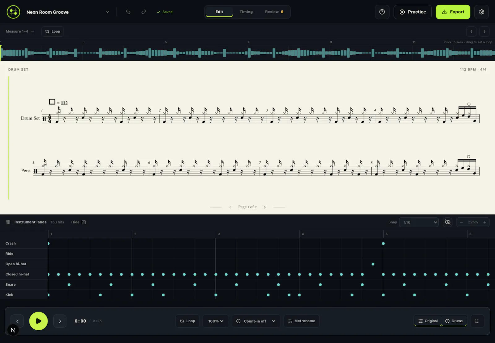 DrumToScore screenshot 2