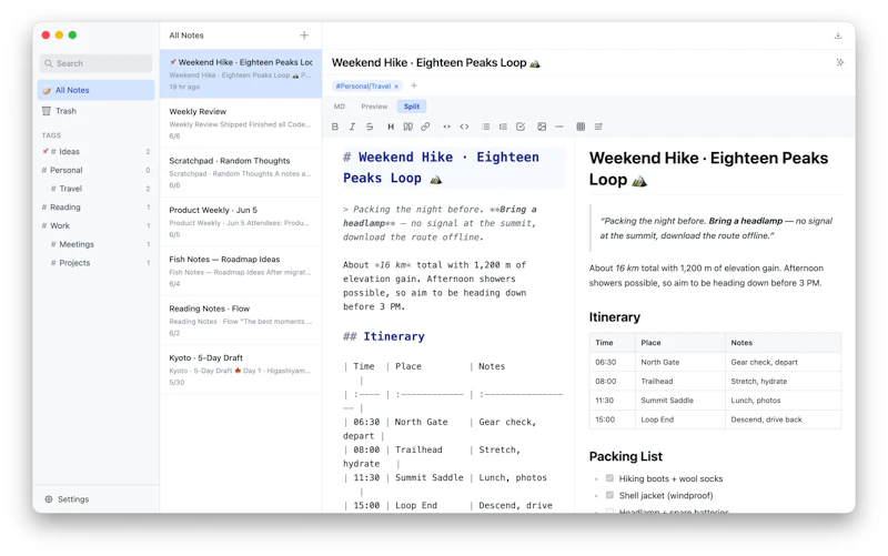 Fish Notes screenshot 1
