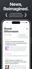 Bulletin Mobile-App, angezeigt auf einem iPhone, präsentiert sein schlankes Design und benutzerfreundliches Interface.