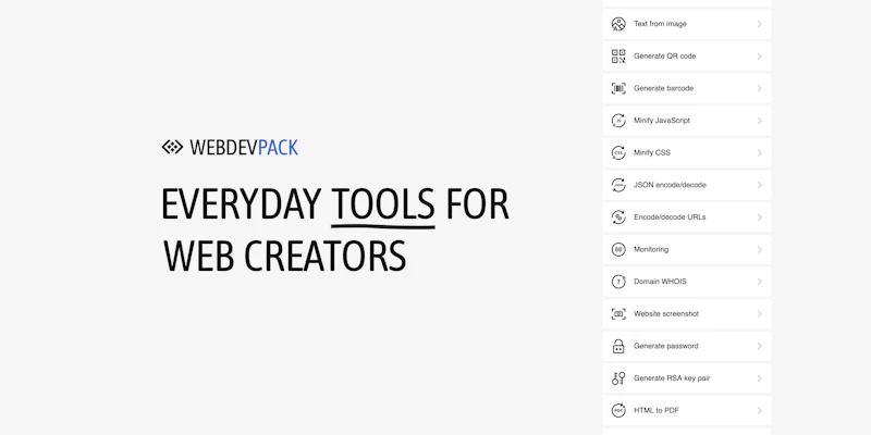 WEBDEVPACK screenshot 1
