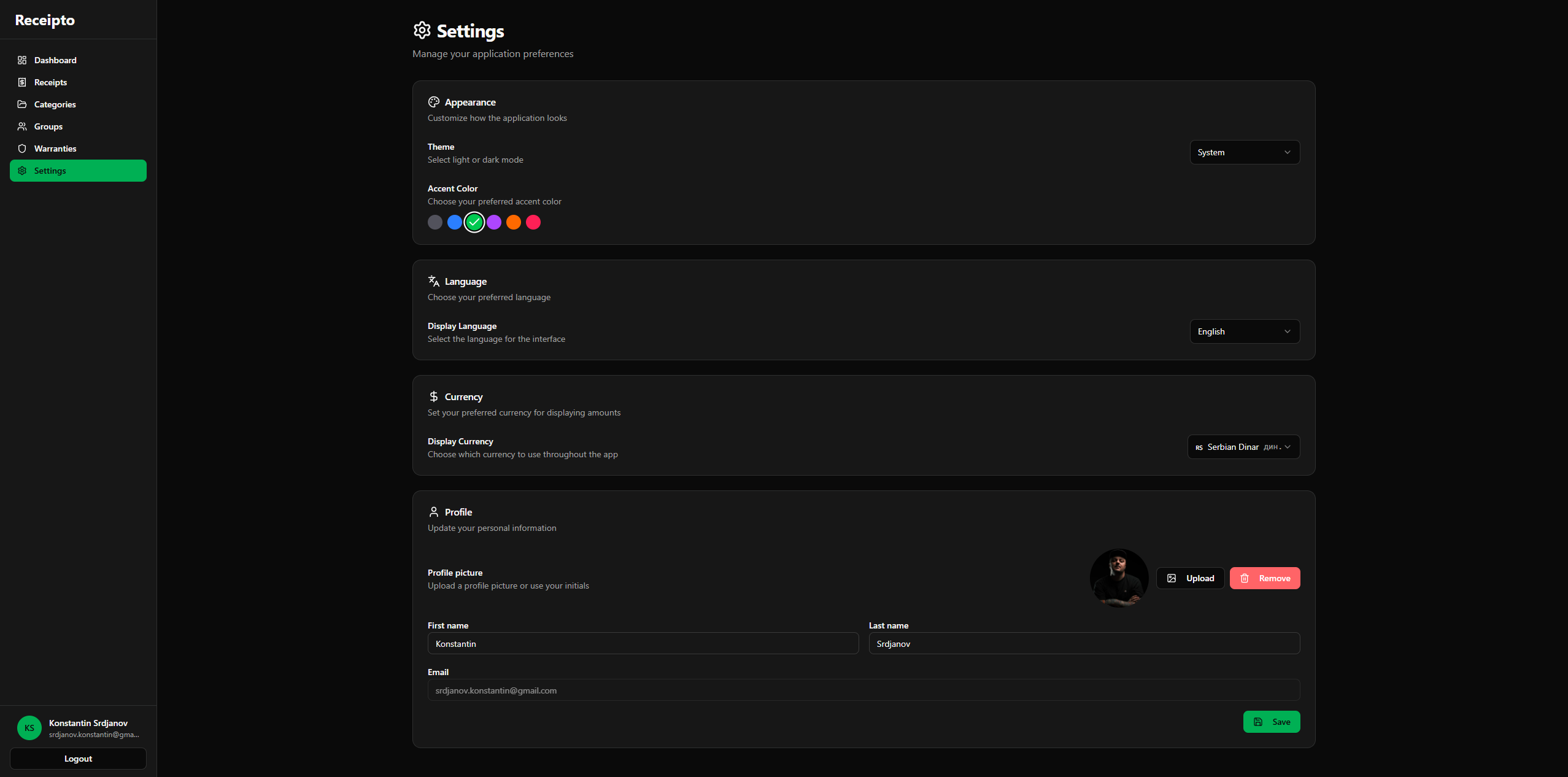 Receipto gallery image