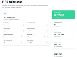 FIRE Calculator HUB gallery image