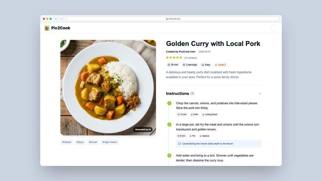 Pic2Cook gallery image