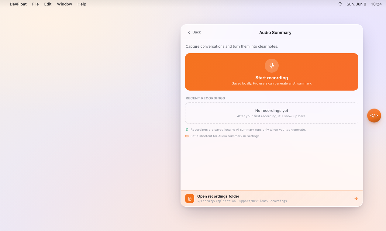 DevFloat gallery image