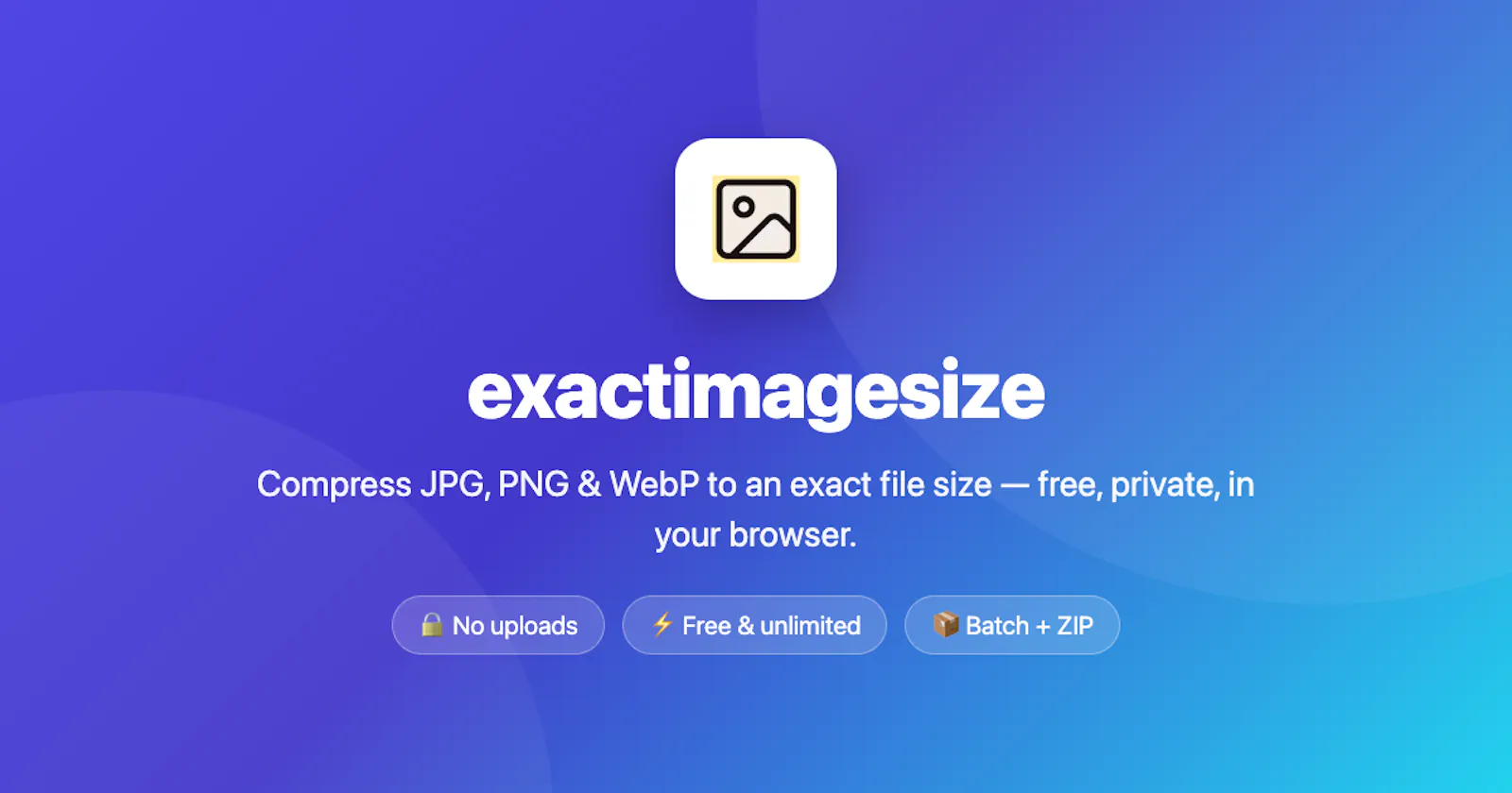 exactimagesize screenshot 1