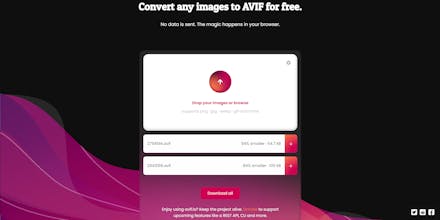 avif.io - A bulk AVIF image converter ✨ gallery image