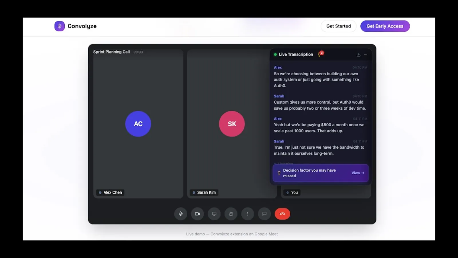 Convolyze - AI Meeting Notes & FactCheck screenshot 1 (video preview)