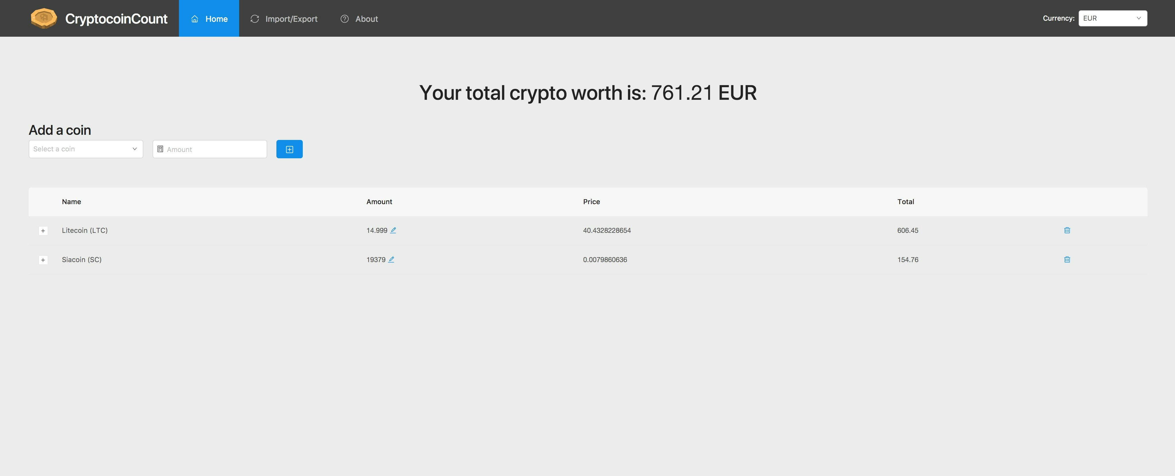 CryptocoinCount gallery image