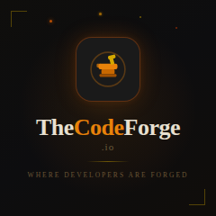 TheCodeForge-Where Developers Are Forged - Product Hunt launch logo and brand identity