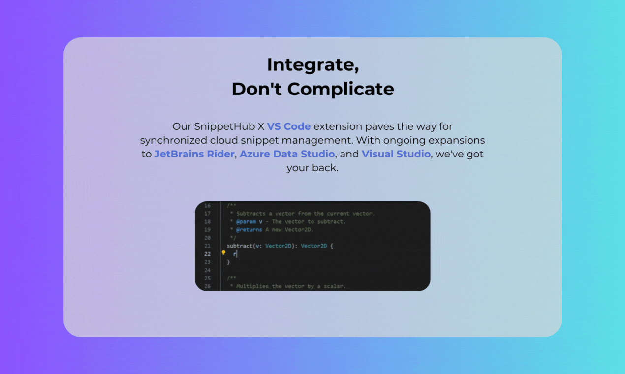 Snippethub - コードスニペットを簡単に管理、共有、使用しますメディア4