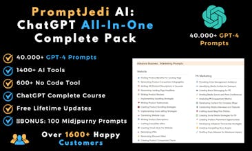 Prompt Jedi: 40,000+ Chatgpt Prompts gallery image