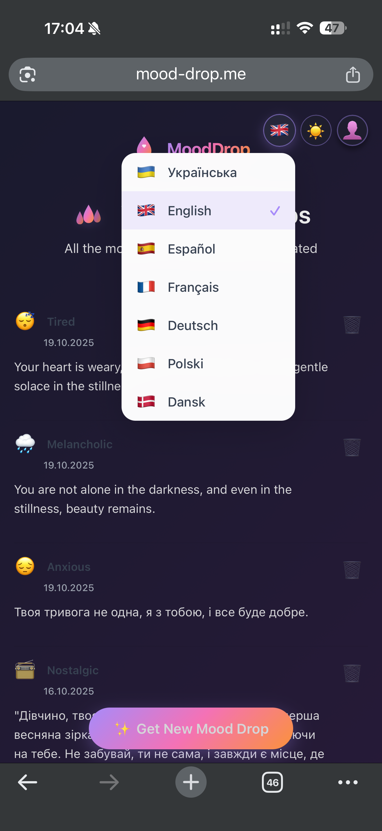 MoodDrop gallery image