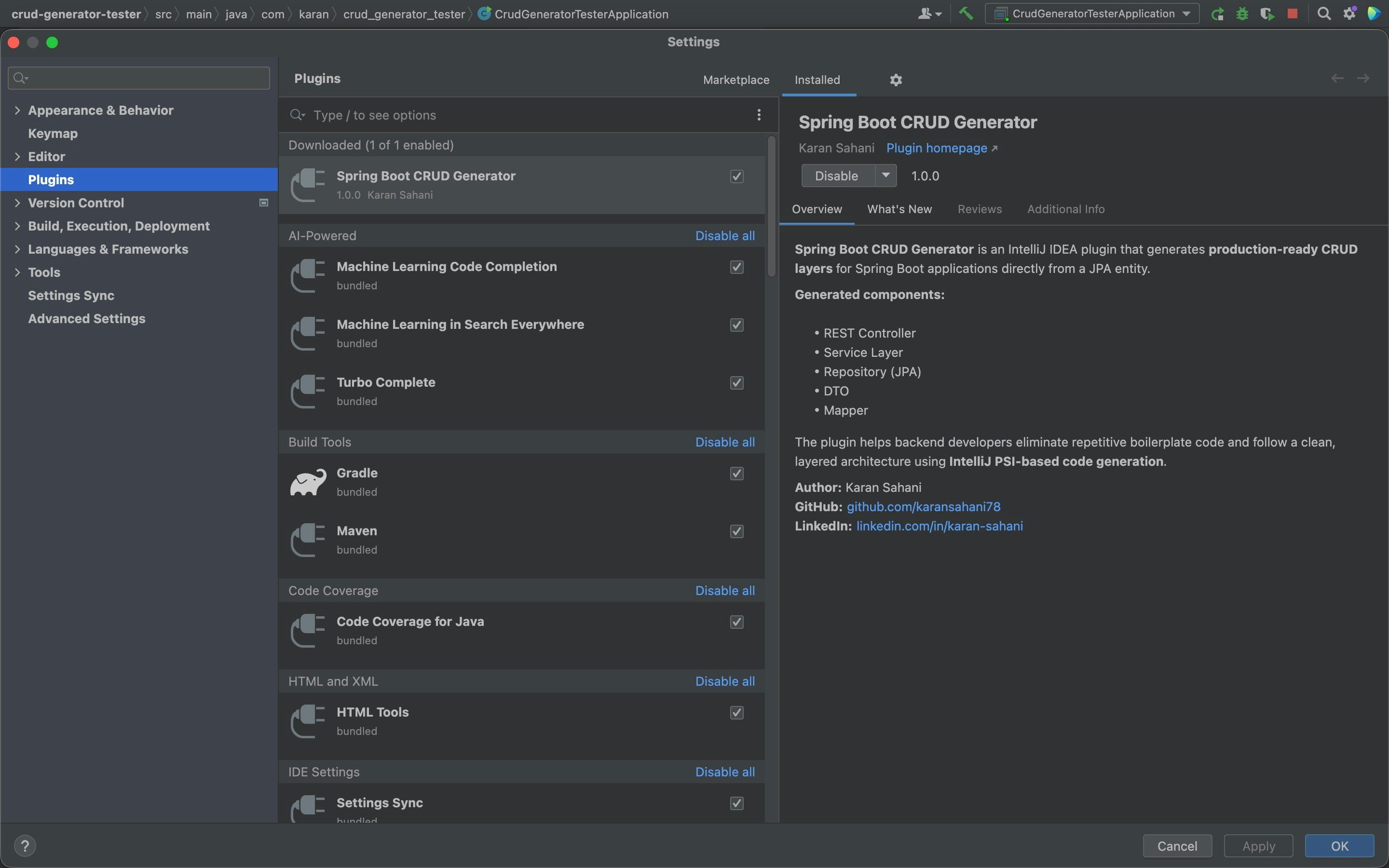 Spring Boot CRUD Generator gallery image