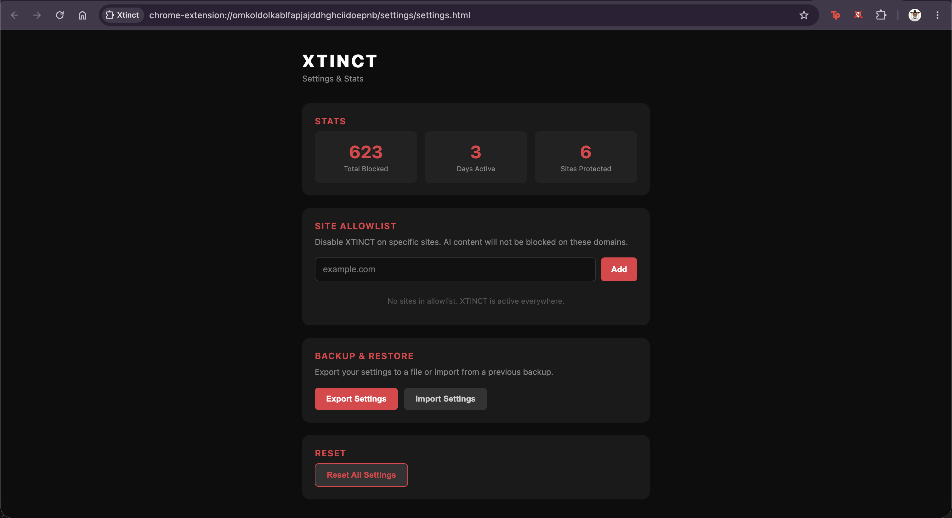 XTINCT: Remove AI clutter from the web gallery image