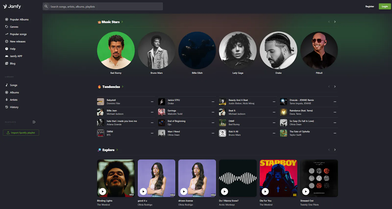 Jamfy screenshot 2