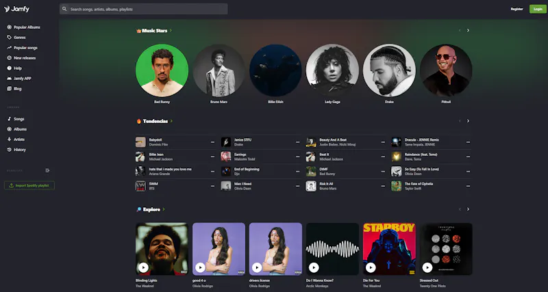 Jamfy screenshot 2