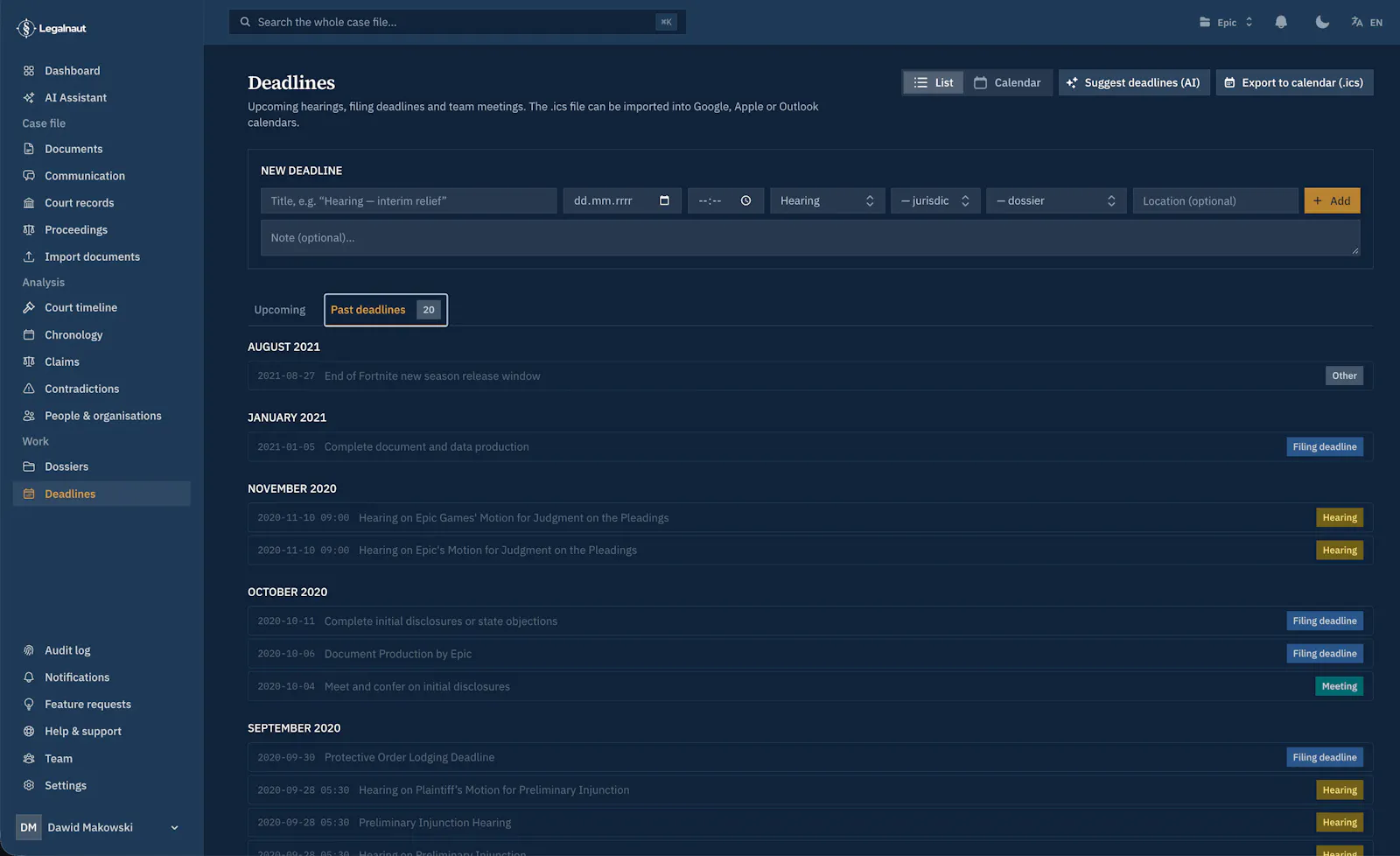 Legalnaut: AI Litigation & Case Analysis screenshot 11