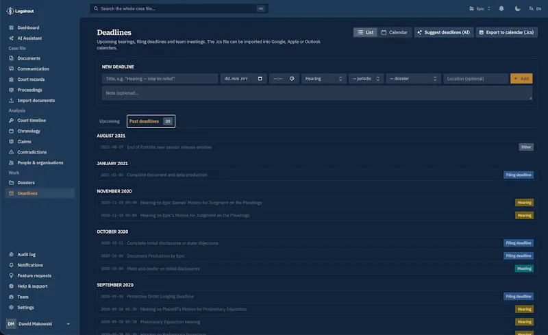 Legalnaut: AI Litigation & Case Analysis screenshot 11