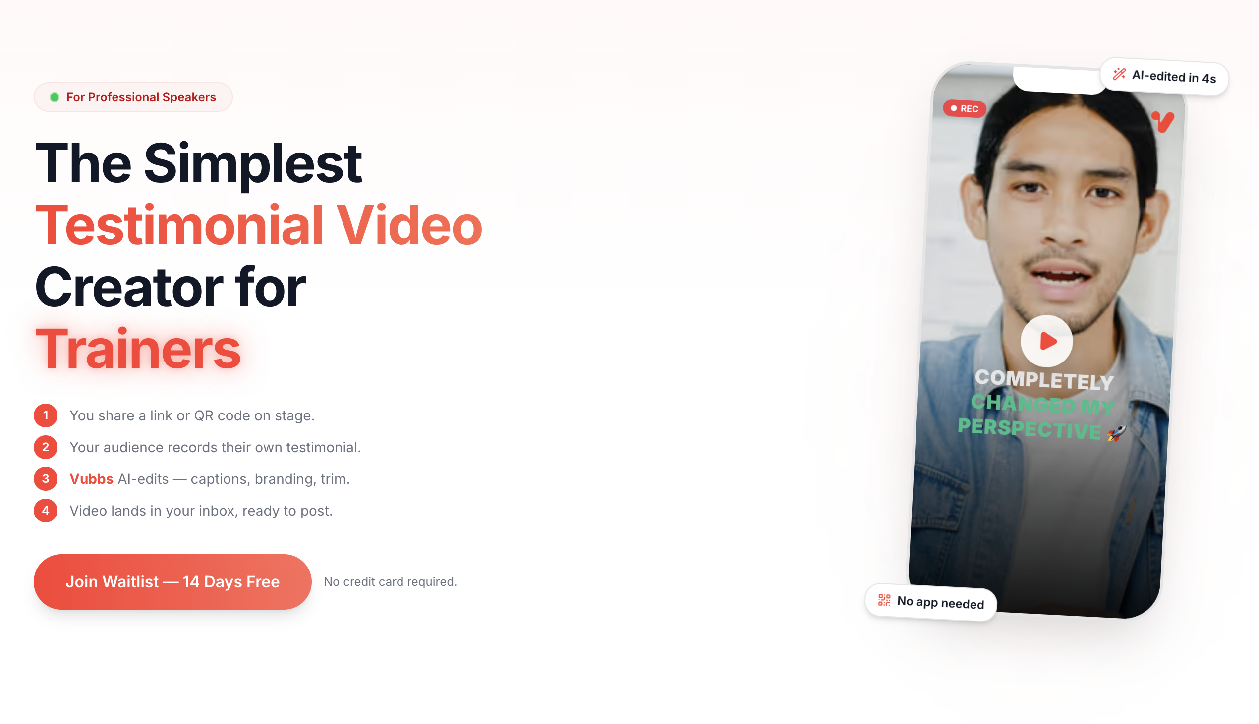 Vubbs — Simple Video Testimonials gallery image