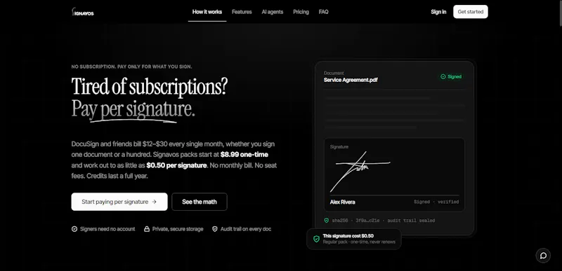 Signavos screenshot 1