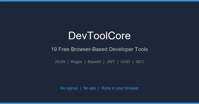Free Online Developer Tools screenshot 1