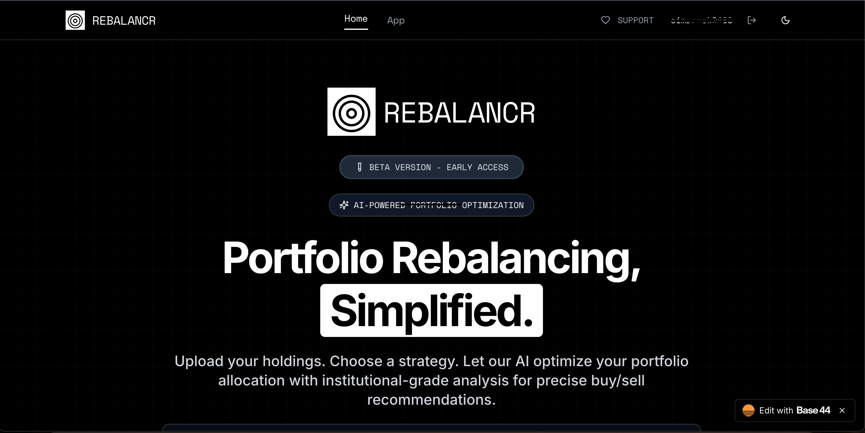 Rebalancr - Портфолио с помощью AI медиа 1