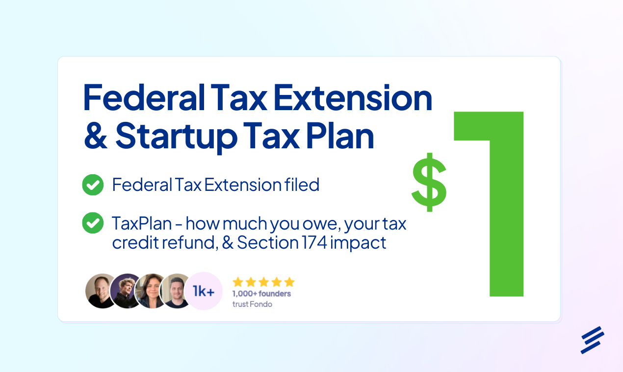 startuptile Tax Extension & Startup Tax Plan — $1-Fondo — Your Startup Taxes on Autopilot