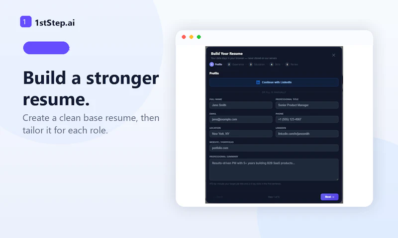 app.1stStep.ai screenshot 8