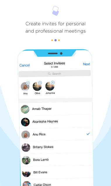 Oystro: Schedule Meetings on the go media 3