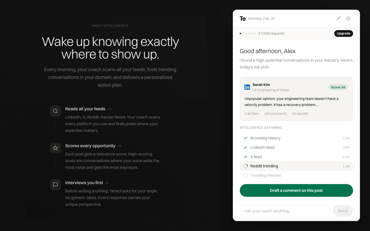 Teract AI - Screenshot 3 showing product features and functionality