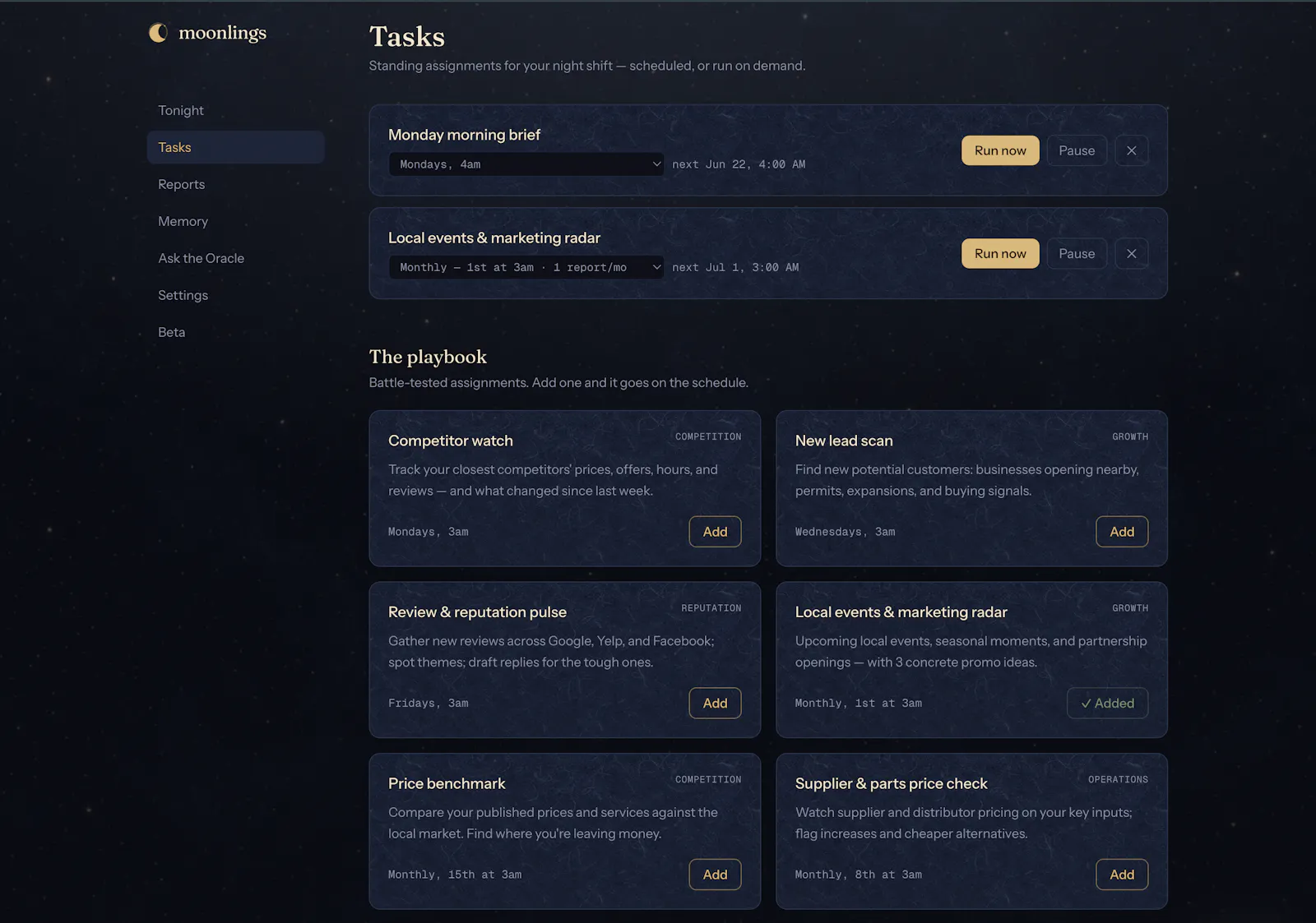 Moonlings - A tiny overnight AI crew screenshot 7