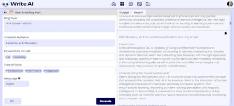 WriteAI.me - Free Full Stack AI Writer gallery image