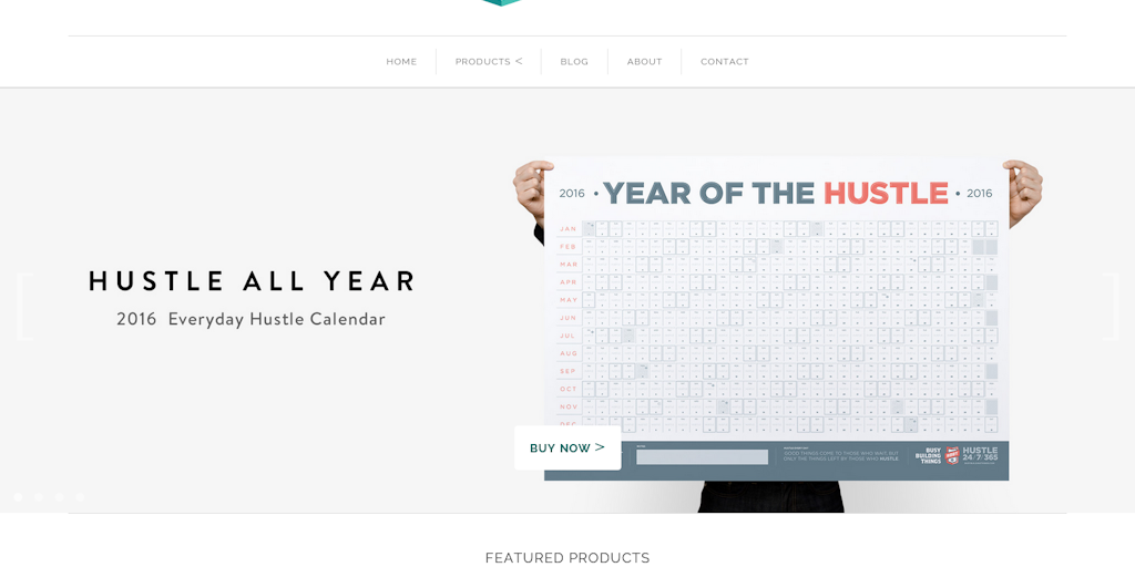 2015 Hustle Calendar 2015 Year of The Hustle one page calendar