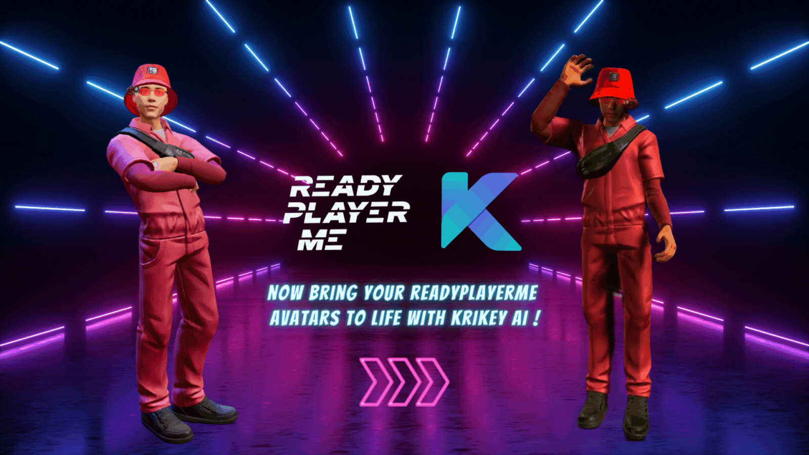 Krikey ai x Ready Player me - 맞춤형 RPM 아바타 용 AI 애니메이션을 몇 분 안에 생성하십시오 미디어 2