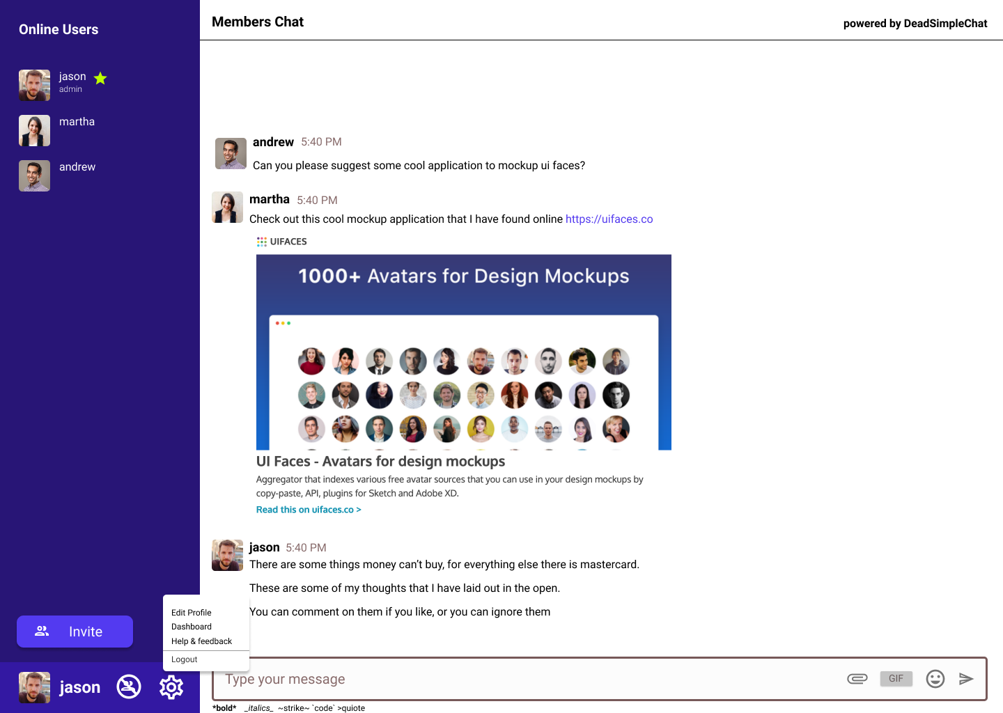 Dead Simple Chat gallery image
