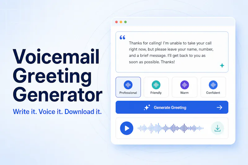 Voicemail Greeting Generator screenshot 1