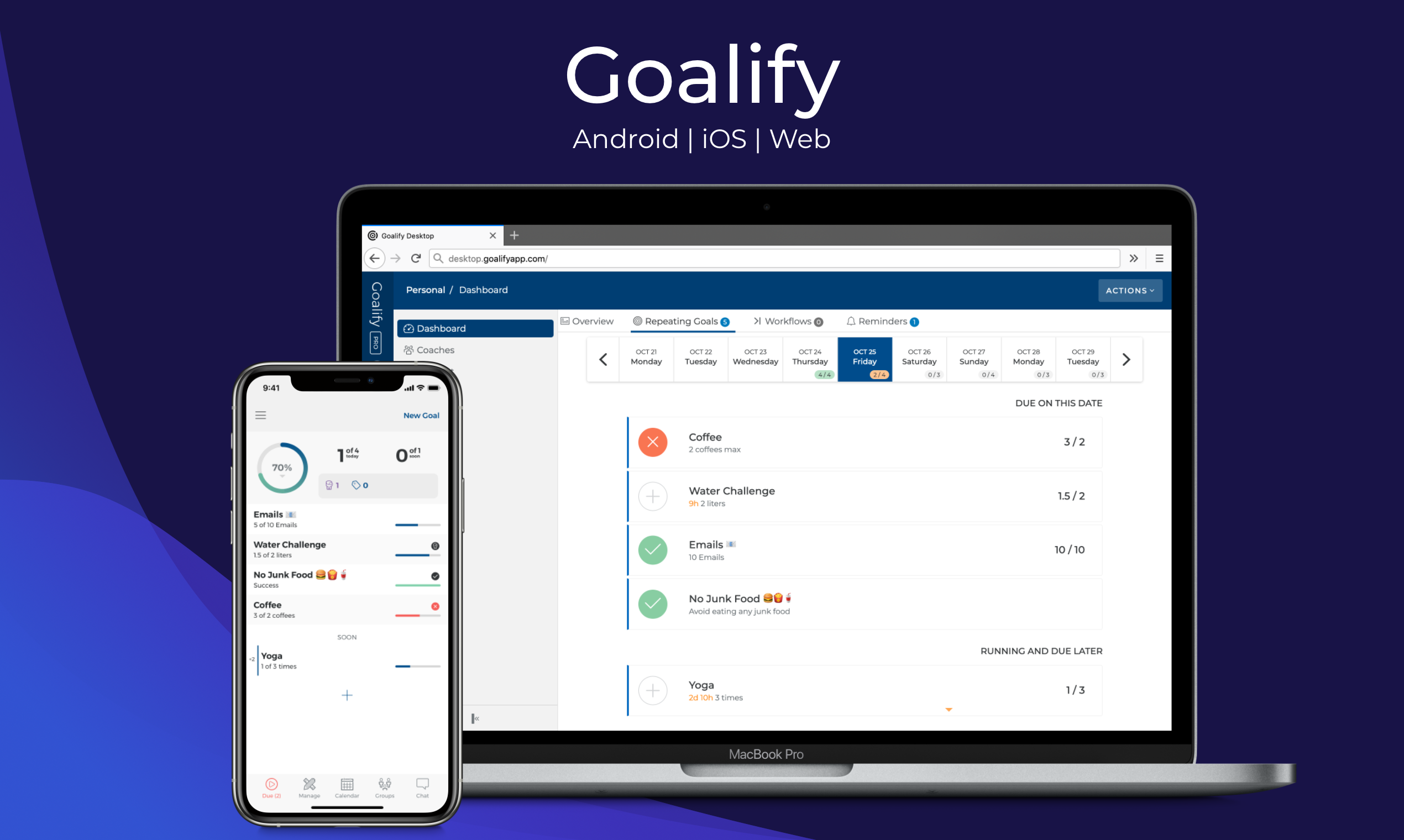 Goalify - Goal, Task & Habit Tracker gallery image