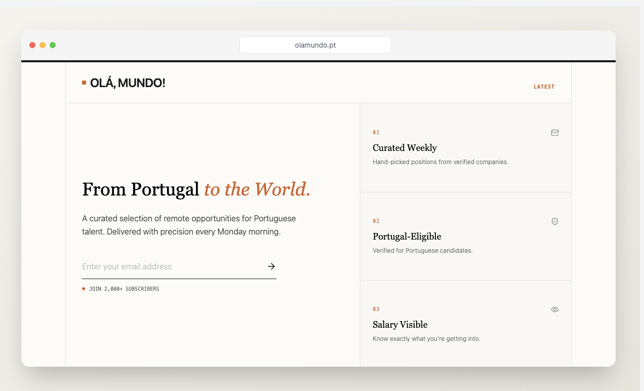 Olá, Mundo! - Screenshot 2 showing product features and functionality