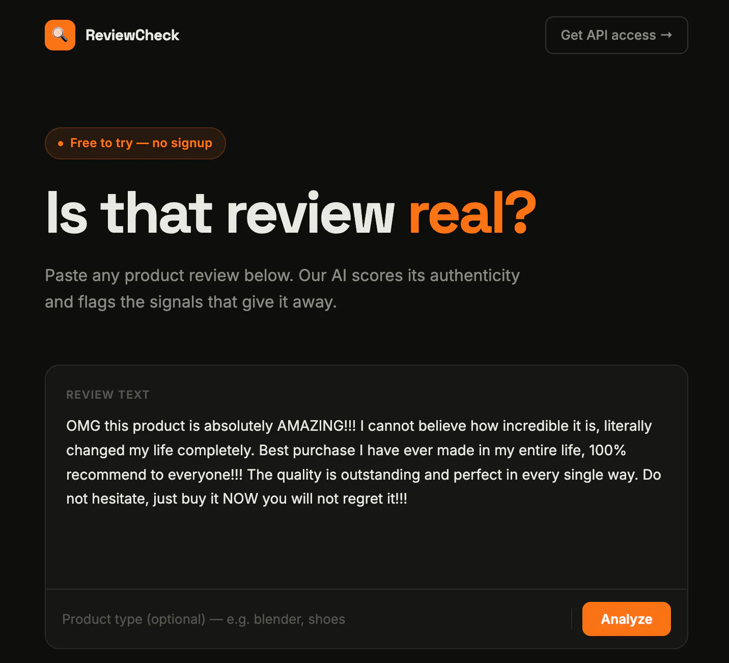 Fake Review Detector 项目横幅