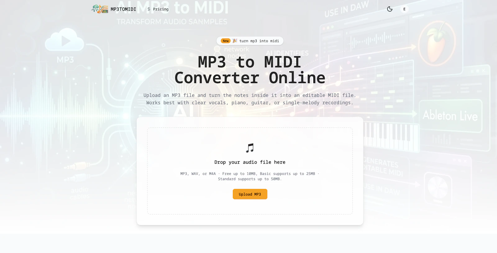 MP3 TO MIDI screenshot 1