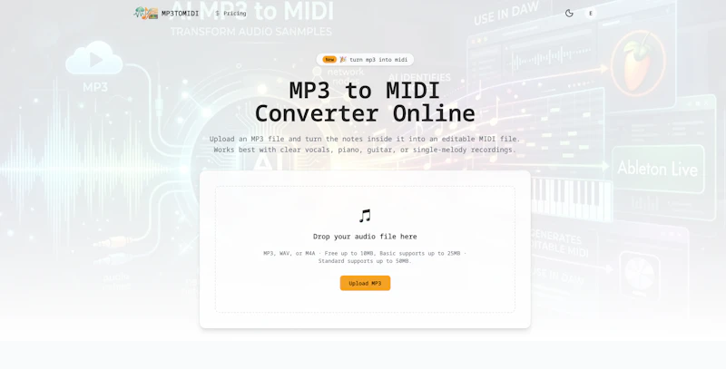 MP3 TO MIDI screenshot 1