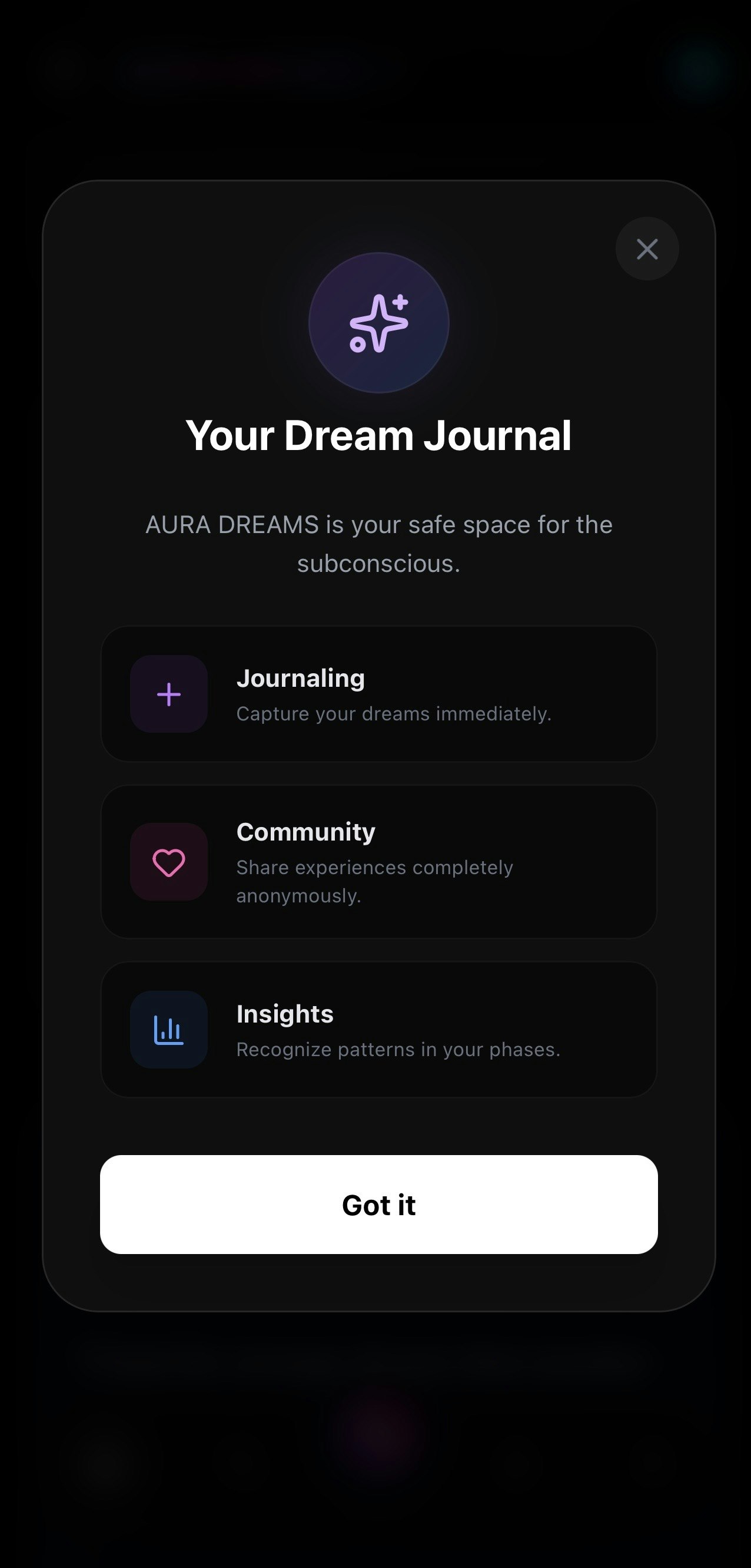 Aura Dreams - Screenshot 5 showing product features and functionality